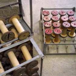 bobbins with painted ends