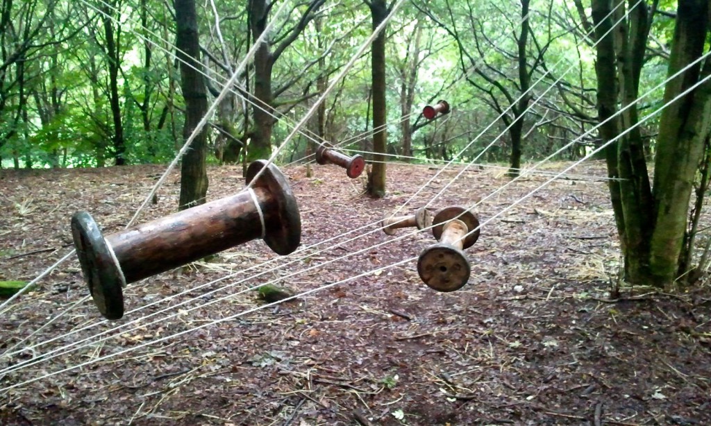 detail of bobbin installation in belper parks